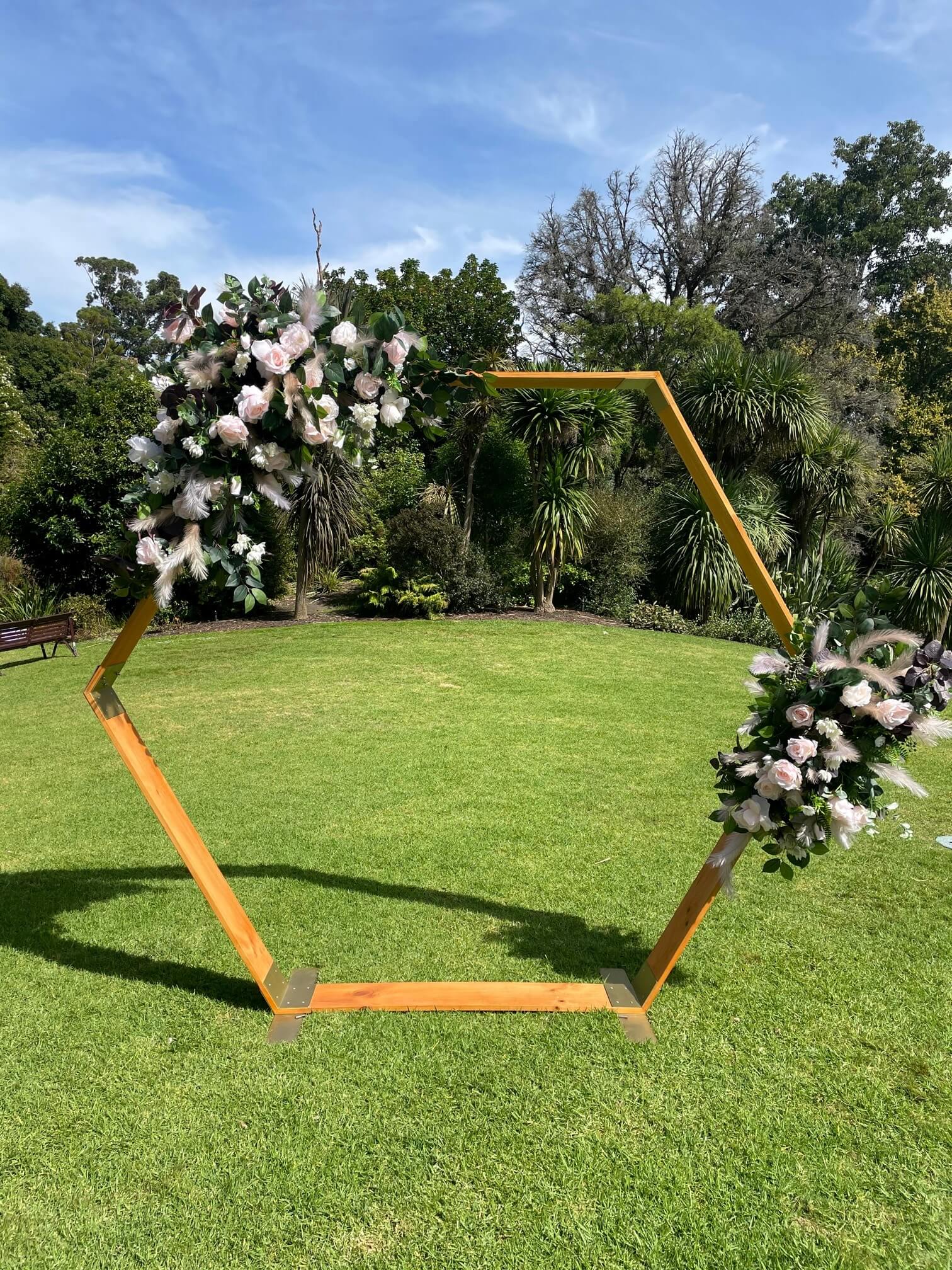 New Timber Hex Arch - Weddings Of Distinction