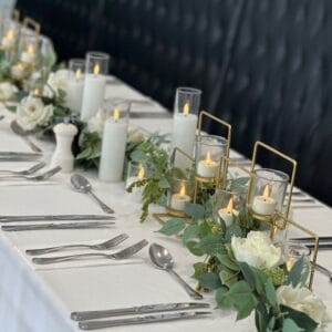 5 Gold square centrepiece