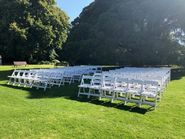 White Americana Padded Chair