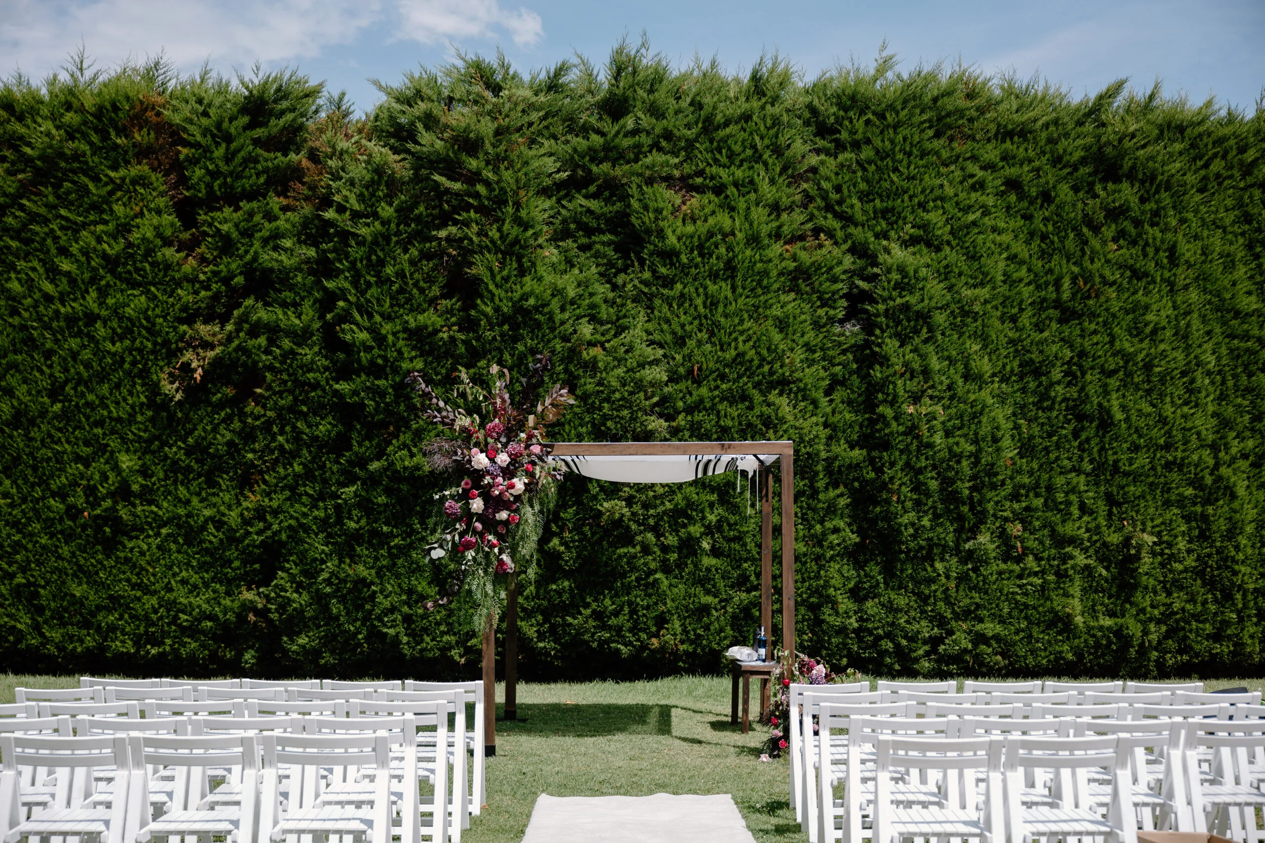 Dark stain timber Chuppah