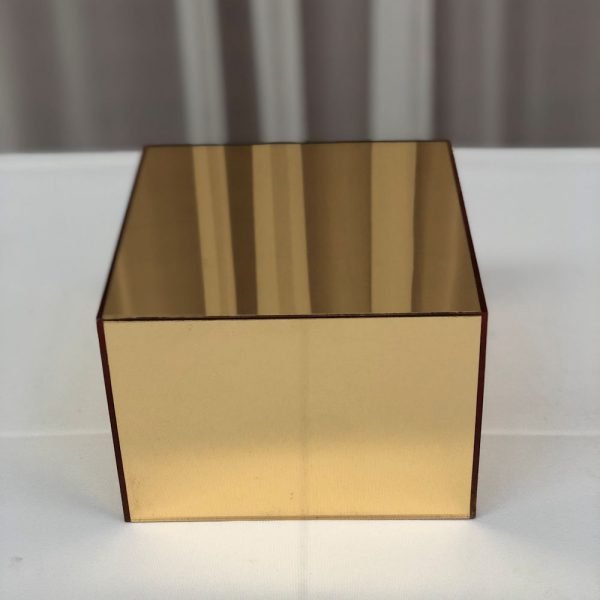 Gold Acrylic Box Riser - Small - 1 - Hire Melbourne