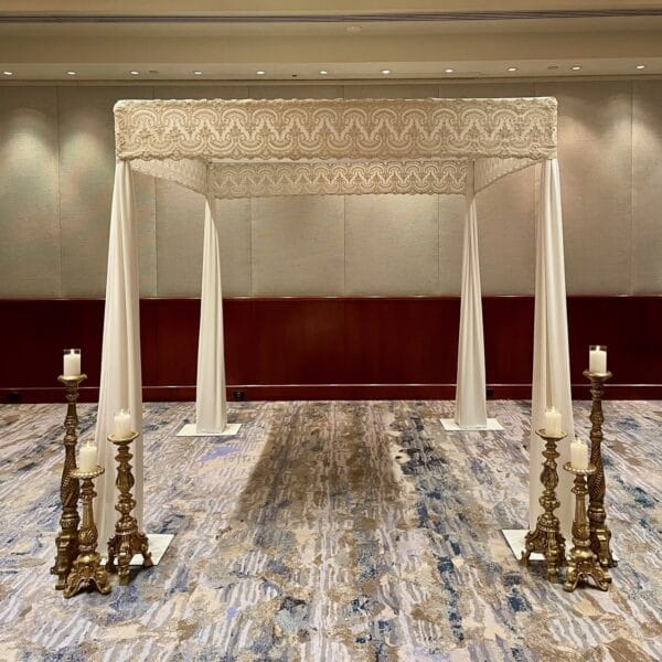 Ivory crystal beaded chuppah/canopy