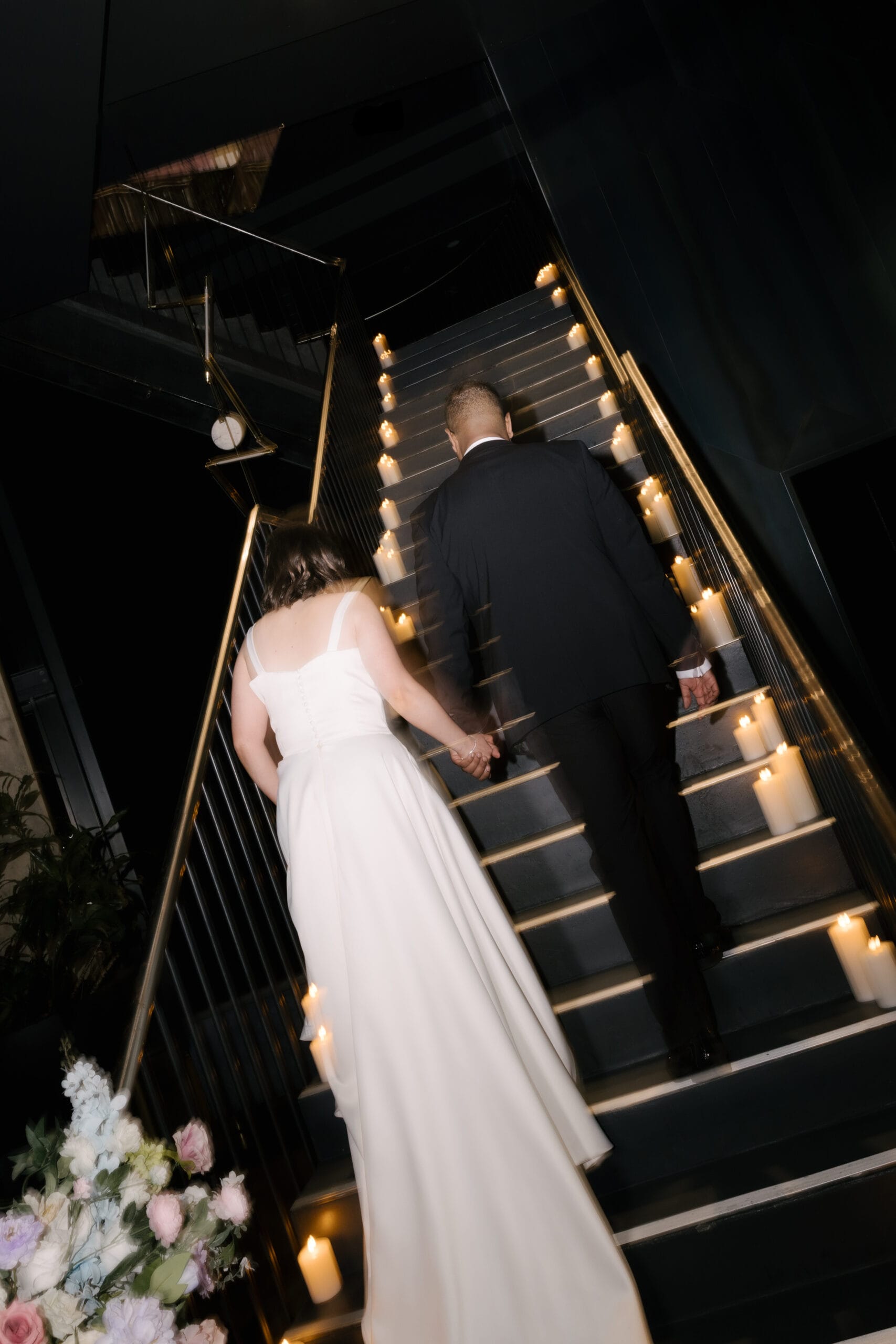 LED pillar candles at Aerial