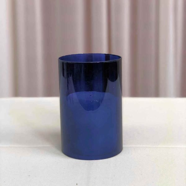 Navy Blue Glass Cylinder - 1 - Hire Melbourne