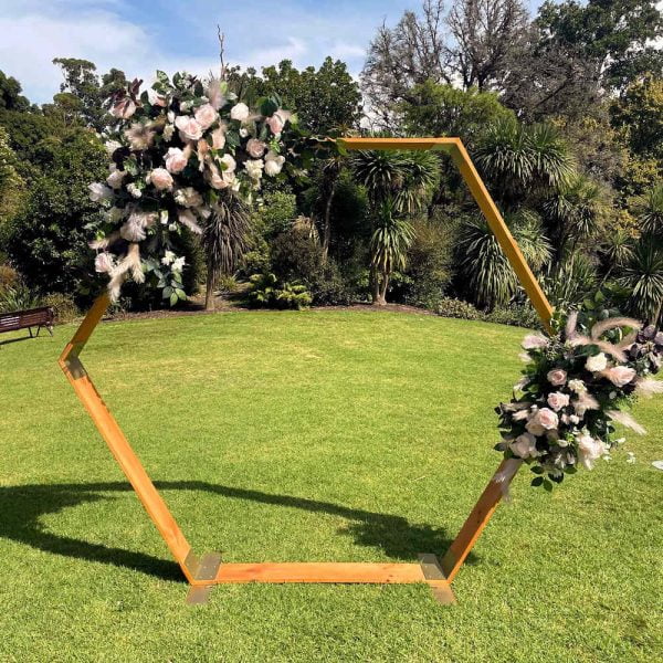 New Timber Hex Arch - 1 - Hire Melbourne