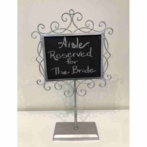 Silver stand mini chalkboard