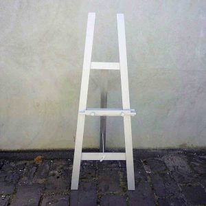 Silver Wooden Easel - 1 - Hire Melbourne