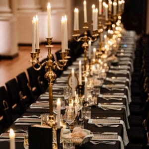5 Prong brass candelabra