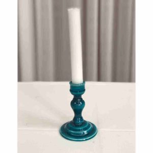 Teal Taper Candleholder 1WB