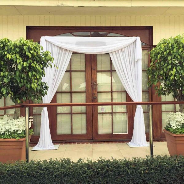 Two Post Canopy with White Draping - 4 - Hire Melbourne