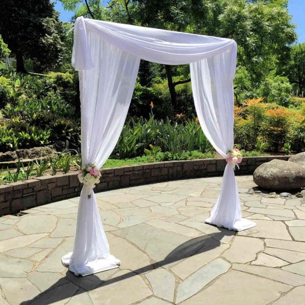 Two Post Canopy with White Draping - 5 - Hire Melbourne