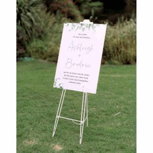 White iron easel hire Melbourne