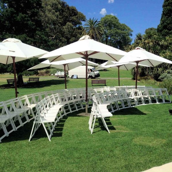 White Wooden Chairs - 8 - Hire Melbourne