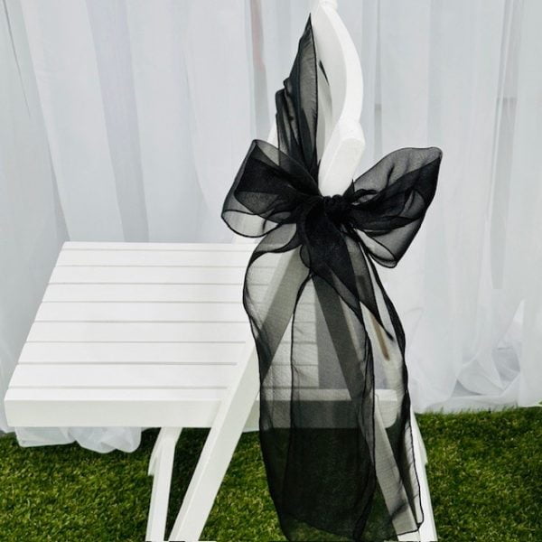 Black Organza Sash