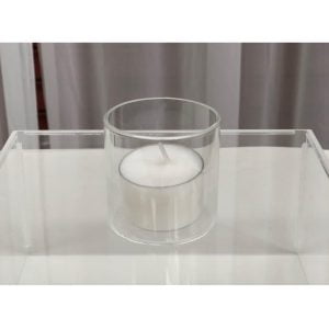 Glass cylinder tea light votive