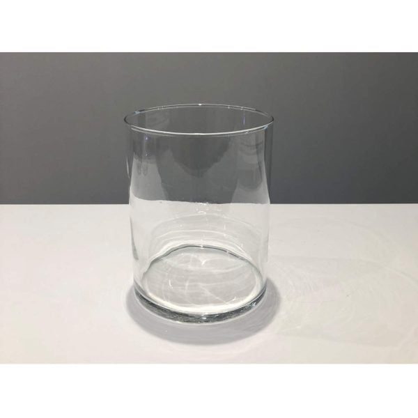 Clear Cylinder Vase 19cmH x 15cmD