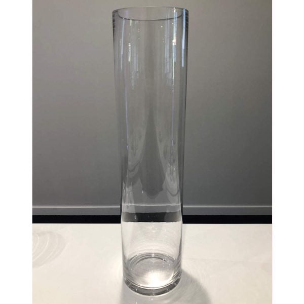 Clear Cylinder Vase 60cmH x 14cmD