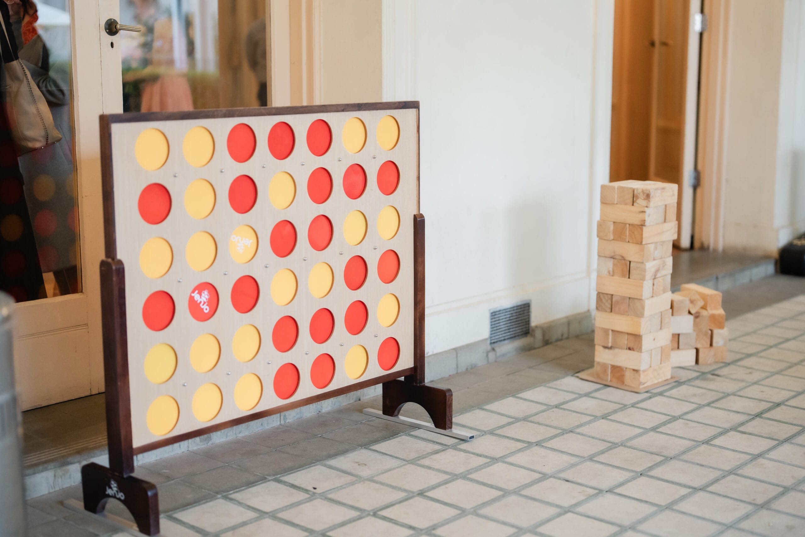 Giant Jenga and Giant Connect Four at Rippon Lea Estate