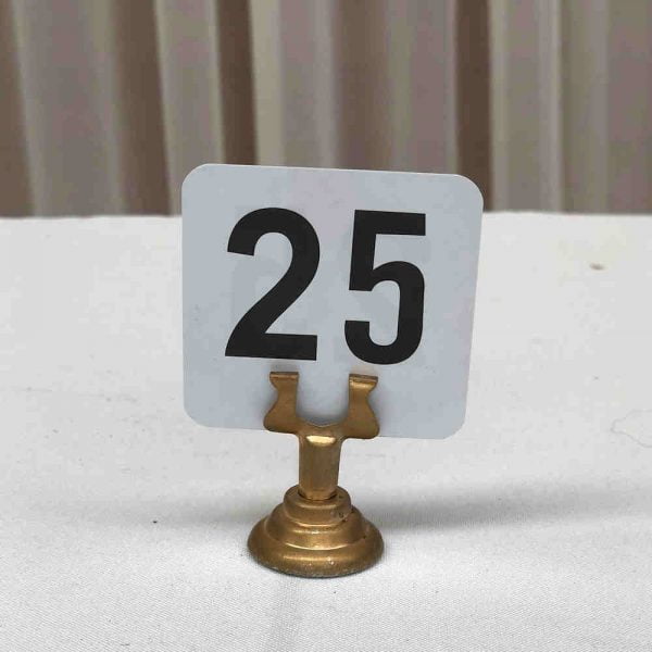 Gold Harp Table Number Stand - 1 - Hire Melbourne