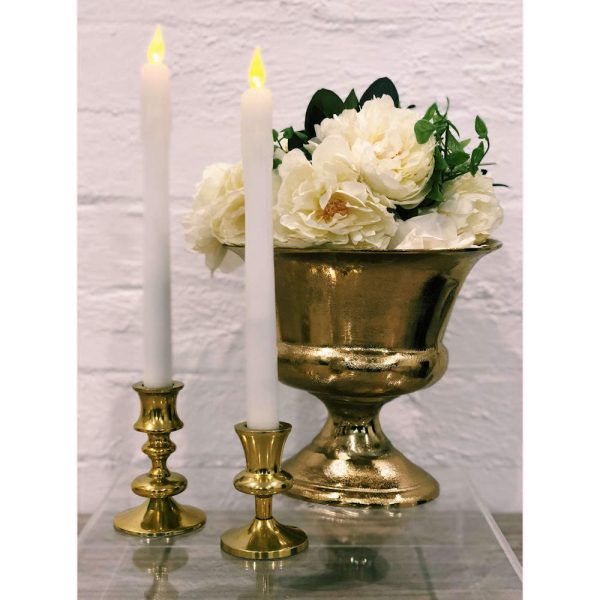 Gold Metal Footed Vase 3 WB