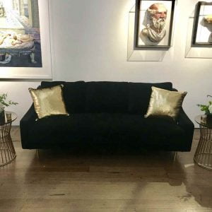 Gold and Black Sequin Cushion - Hire Melbourne