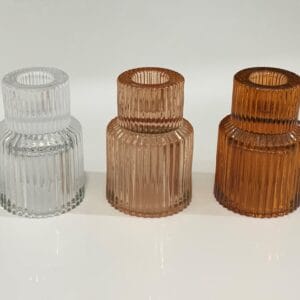 Indy Tealight and Dinner Candleholder - three colours (dinner candle side)