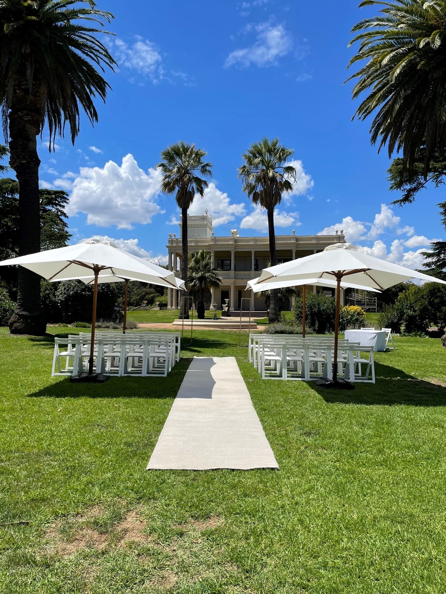 Large White Garden Umbrella - Image 12