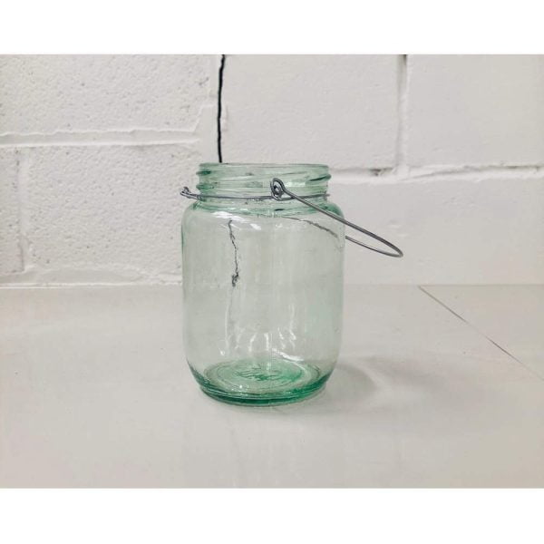 Lime Green Glass Jar WB
