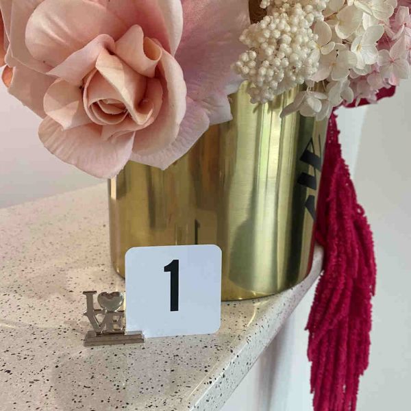 Love Table Number Holder - Hire Melbourne