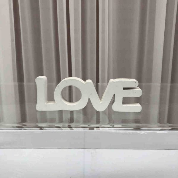 Mini White 'Love' Sign - Hire Melbourne