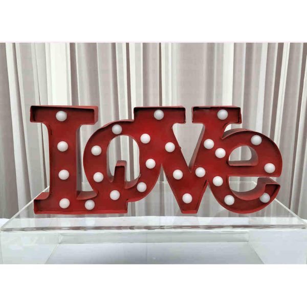 Red “LOVE” Light Up Sign