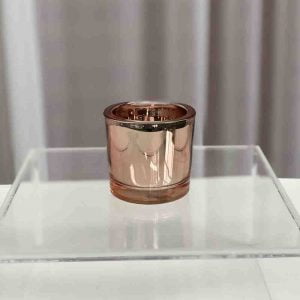 Rose Gold Mirror Tealight Votive - 1 - Hire Melbourne