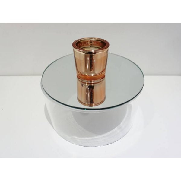 Rose gold mirror tea light votive - Image 3