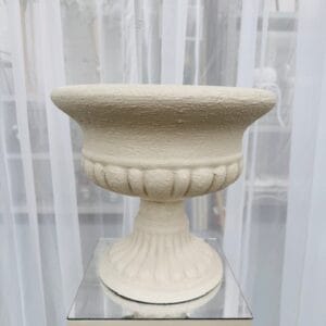 Sandstone (Beige) Textured Medium Round Urn