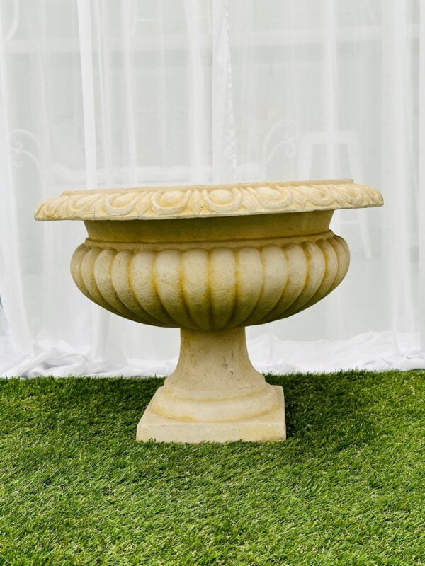 Sandstone (beige) round urn