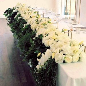 Silk Flower Bridal Table Runner - 1 - Hire Melbourne
