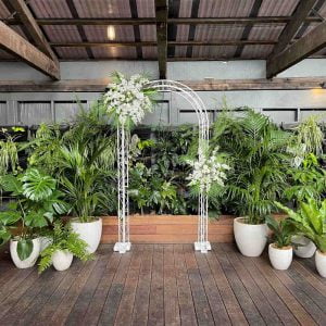 Silk White Singapore Orchid Arrangement - 1 - Hire Melbourne