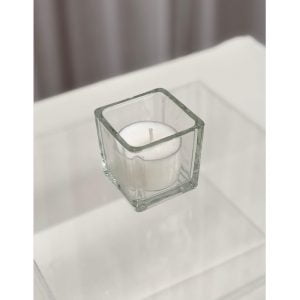 Square Clear Tealight Holder 1wb