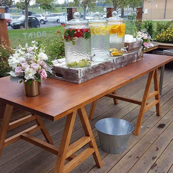 Timber Table with A-Frame Legs - 2 - Hire Melbourne