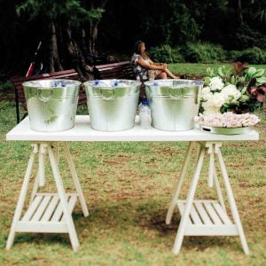 White Table with A-Frame Legs - 1 - Hire Melbourne