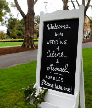 web - Rustic White Chalkboard with Tray - 4 - Hire Melbourne