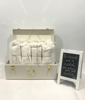 web - White Blankets with Gold Tie - 2 - Hire Melbourne