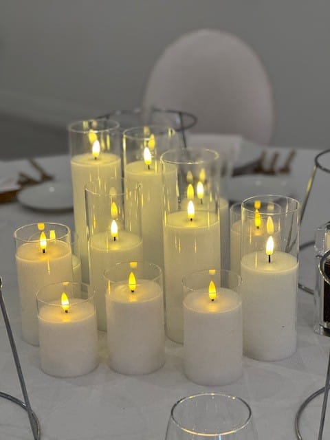 Pillar LED candles (flameless) in glass – exposed “flame” - Image 8
