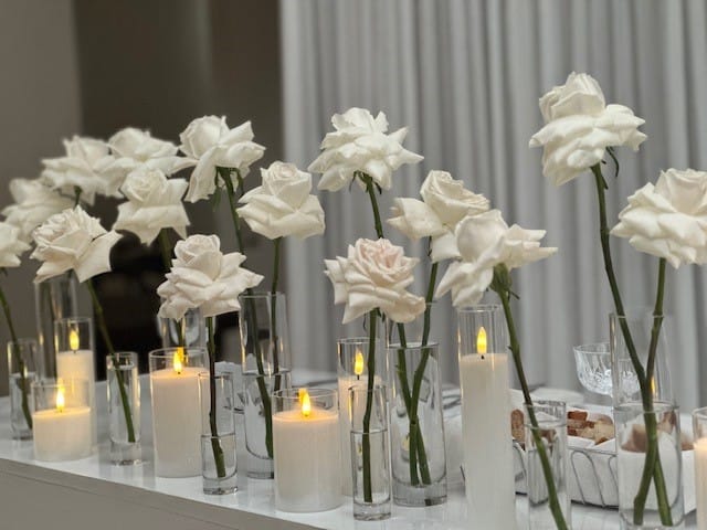 Pillar LED candles (flameless) in glass – exposed “flame” - Image 4