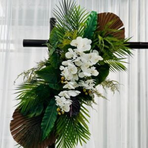 Silk tropical orchid arrangement