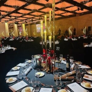 8 prong gold spiral candelabra