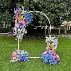 Sweet sorbet silk floral arrangement