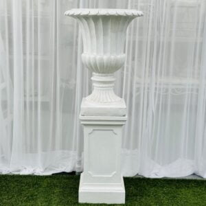 Vintage White urn and pedestal