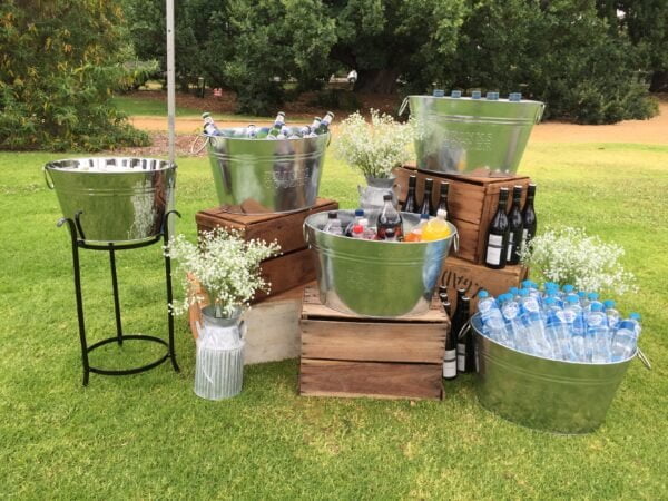 Rustic Wooden crate drink station