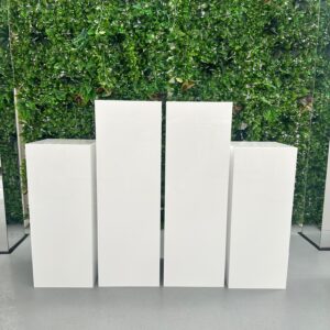 White acrylic rectangle plinths - 2 sizes